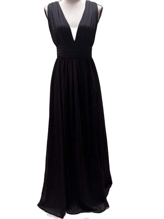 Lulus Dresses & Skirts - Lulus Heavenly Hues Black Maxi Dress Deep V-Neck Braided Back Bridal Party Dress